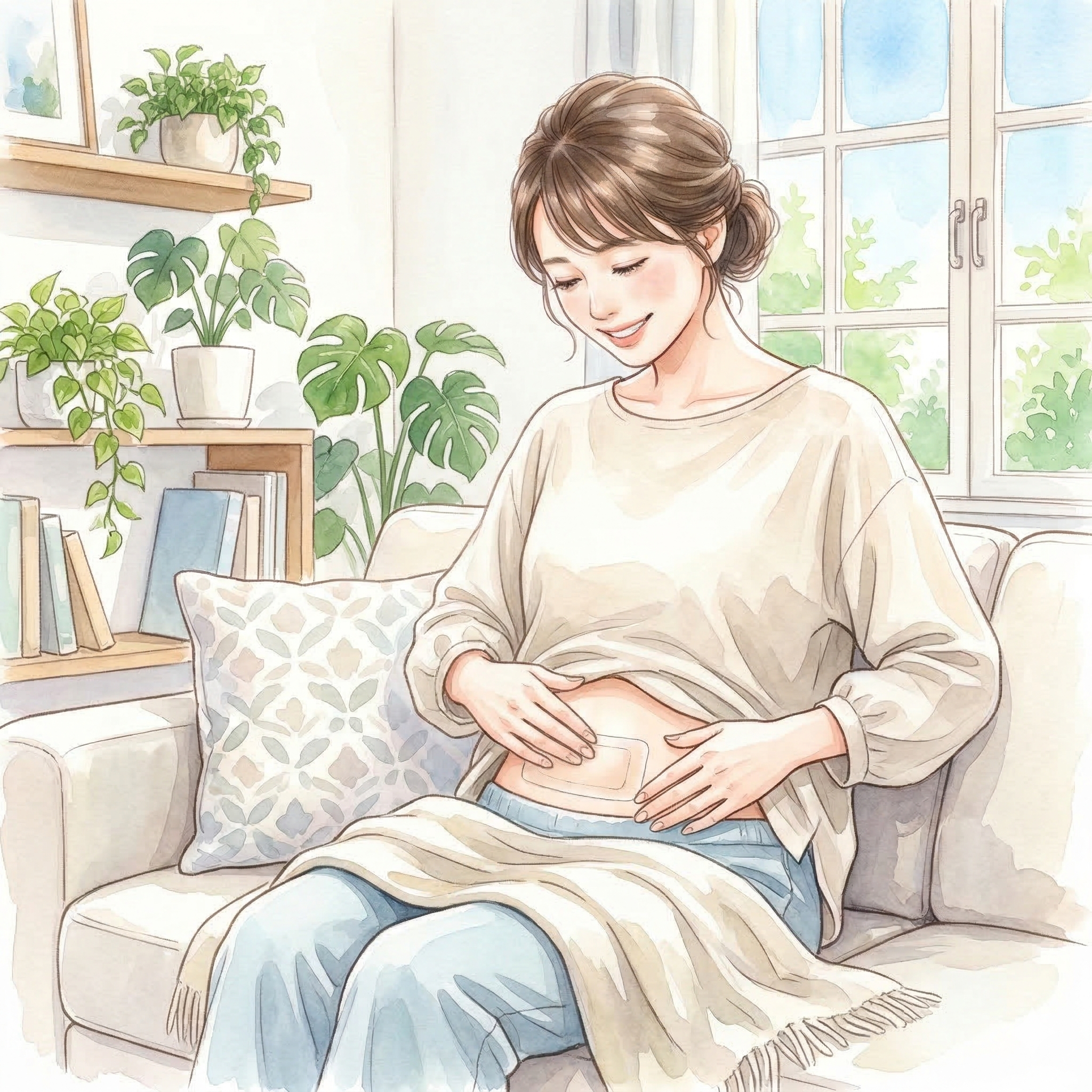 帝王切開後の傷あとケアのイメージ